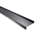 Sohlbank aus Stahl 0,50 mm in Anthrazitgrau (RAL 7016), Hauptansicht schraeg von oben