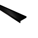 Sohlbank Stahl 0,50 mm Schwarz Mattpolyester, Hauptansicht schraeg von oben