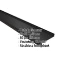 Sohlbank Stahl Tiefschwarz RAL 9005 mit 80 µm Shimoco Beschichtung, Eckdaten eingeblendet