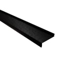 Sohlbank aus Stahl, 0,50 mm stark, in Tiefschwarz RAL 9005 mit Shimoco Beschichtung