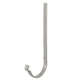 Stahl Dachrinnenhalter Graualuminium (RAL 9007) mit Langloch und Bohrungen