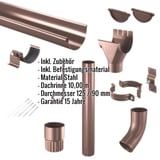 Stahl Dachrinnen Sparpaket 10,00 m