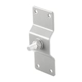 Stahl Mauerhalter, weißaluminium, fuer Fallrohrschellen, mit Gewindebolzen