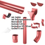 Stahl Dachrinnen Sparpaket 5,00 m