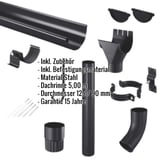 Stahl Dachrinnen Sparpaket 5,00 m