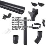Stahl Dachrinnen Sparpaket 6,00 m