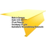 Startprofil fuer Stehfalzprofil PD-510-S, rapsgelb, mit eingeblendeten Eckdaten wie Material und Staerke