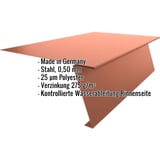 Startprofil fuer Stehfalzprofil PD-510-S, kupferbraun RAL 8004, 0,50 mm Stahl, mit eingeblendeten Eckdaten