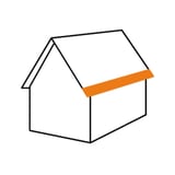 Anwendungsbeispiel: Dachskizze mit orange markiertem Startprofil am unteren Dachrand