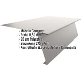 Startprofil fuer Stehfalzprofil PD-510-S aus Stahl, 0,50 mm, Graualuminium, mit eingeblendeten Eckdaten
