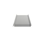 Stehfalzblech 33/500-LE, Weißaluminium RAL 9006, 0,50 mm Stahl, Ansicht von oben auf die Profilierung