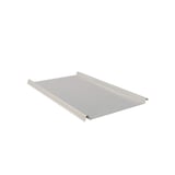 Stehfalzblech 33/500-LE aus Stahl 0,63 mm, Weißaluminium RAL 9006, schräg von oben