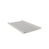Stehfalzblech 33/500-LR in Weißaluminium (RAL 9006), Ansicht von oben schräg