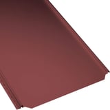 Stehfalzblech PD-510-S kirschrot, 0,50 mm Stahl, Polyesterbeschichtung, schräg von oben