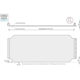 Technische Zeichnung Stehfalzblech PD-510-S Flach mit Deckbreite 510 mm