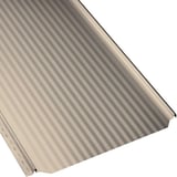 Stehfalzblech PD-510-S Mikro Hellelfenbein, schraeg von oben, mit feiner Profilierung und Falz