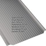 Stehfalzblech PD-510-S Graualuminium Mikro mit eingeblendeten Produktdaten
