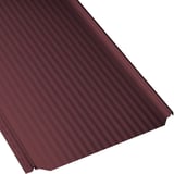 Stehfalzblech PD-510-S Mikro, Stahl 0,50 mm, Weinrot (RAL 3005), 25 µm Polyester, schraeg von oben