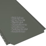 Stehfalzblech PD-510-S in Chromoxidgrün, Detailansicht mit eingeblendeten Produktdaten
