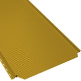 Stehfalzblech PD-510-S Rapsgelb (RAL 1021) 0,50 mm Stahl, schräg von oben mit Profilrippen