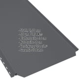 Stehfalzblech PD-510-S Anthrazitgrau, 0,50 mm Stahl, mit eingeblendeten Eckdaten