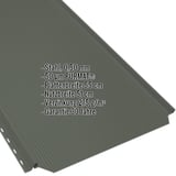 Stehfalzblech PD-510-S Chromoxidgrün, 0,50 mm Stahl, mit eingeblendeten Eckdaten