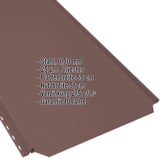 Stehfalzblech PD-510-S Nano, rotbraun, mit eingeblendeten Eckdaten zu Material, Staerke und Garantie