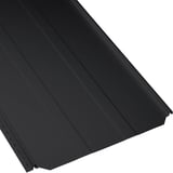 Stehfalzblech PD-510-S Trapez Tiefschwarz (RAL 9005) 0,50 mm, Hauptansicht der Profilstruktur