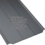Stehfalzblech PD-510-S Trapez anthrazitgrau, 0,50 mm Stahl, mit eingeblendeten Eckdaten
