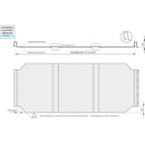 Technische Zeichnung Stehfalzblech PD-510-S Trapez mit Deckbreite 510 mm und Sickenhoehe 2 mm