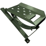 Steigtritt Typ 2 Set, Stahl verzinkt, Chromoxidgrün RAL 6020, mit gelochter Trittfläche und Befestigungsarmen