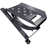 Steigtritt Typ 2 Set, anthrazitgrau RAL 7016, verzinkter Stahl, perforierte Trittflaeche, Seitenansicht