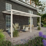 Terrassenüberdachung Sunrooms RAL 9001, 16 mm Polycarbonat, am Haus montiert