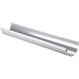 Titanzink Dachrinne 125 mm, halbrunde Form, Hauptansicht von oben schraeg