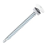 Torx Schraube aus Edelstahl mit weißer Kappe und Dichtung, Hauptansicht