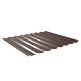 Trapezblech 20/1100 in Sepiabraun (RAL 8014), 0,50 mm Stahl, Hauptansicht der Profilplatte