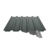 Trapezblech 35/207 Aluminium 0,70 mm Moosgrün mit Anti-Tropf-Vlies, Detailansicht der Unterseite