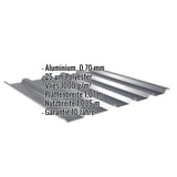 Trapezblech 35/207 Aluminium 0,70 mm Anthrazitgrau mit eingeblendeten Eckdaten und Vliesbeschichtung