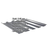 Trapezblech 35/207 anthrazitgrau, 0,40 mm Stahl, mit eingeblendeten Eckdaten