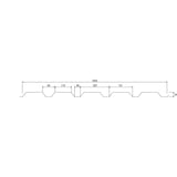 Technische Zeichnung Trapezblech 35/207 Wand, Profil mit Massangaben in mm, Nutzbreite 1035 mm