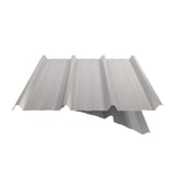 Trapezblech 45/333, Grauweiß RAL 9002, mit Anti-Tropf-Vlies, teilweise abgezogen, Schnittansicht