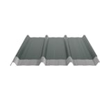 Trapezblech 45/333 Aluminium moosgrün, 0,70 mm mit Polyesterbeschichtung und Vliesunterseite