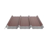 Trapezblech 45/333 rotbraun mit Anti-Tropf-Vlies 1000 g/m² auf der Unterseite, Seitenansicht