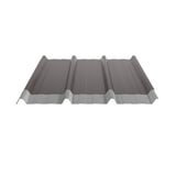 Trapezblech 45/333 Sepiabraun mit Anti-Tropf Vlies auf der Unterseite, Schnittansicht