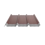 Trapezblech 45/333 Rotbraun RAL 8012 mit Anti-Tropf Vliesbeschichtung Unterseite, Schnittansicht