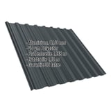 Trapezblech T18DR Aluminium 0,70 mm anthrazitgrau mit eingeblendeten Eckdaten