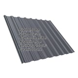 Trapezblech T18DR graphitgrau 0,50 mm mit eingeblendeten Eckdaten zu Material, Beschichtung und Massen