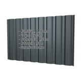 Trapezblech T18DR Aluminium 0,70 mm Anthrazitgrau, mit eingeblendeten Eckdaten