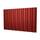Trapezblech T18DR Kirschrot, 0,50 mm Stahl, Mattpolyester, Hauptansicht der Profilplatte