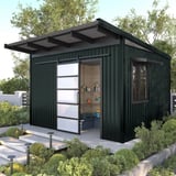 Gartenhaus mit Dach aus grünem Trapezblech T20M, 0,50 mm Stahl, mit PURMAT® Beschichtung